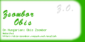 zsombor obis business card